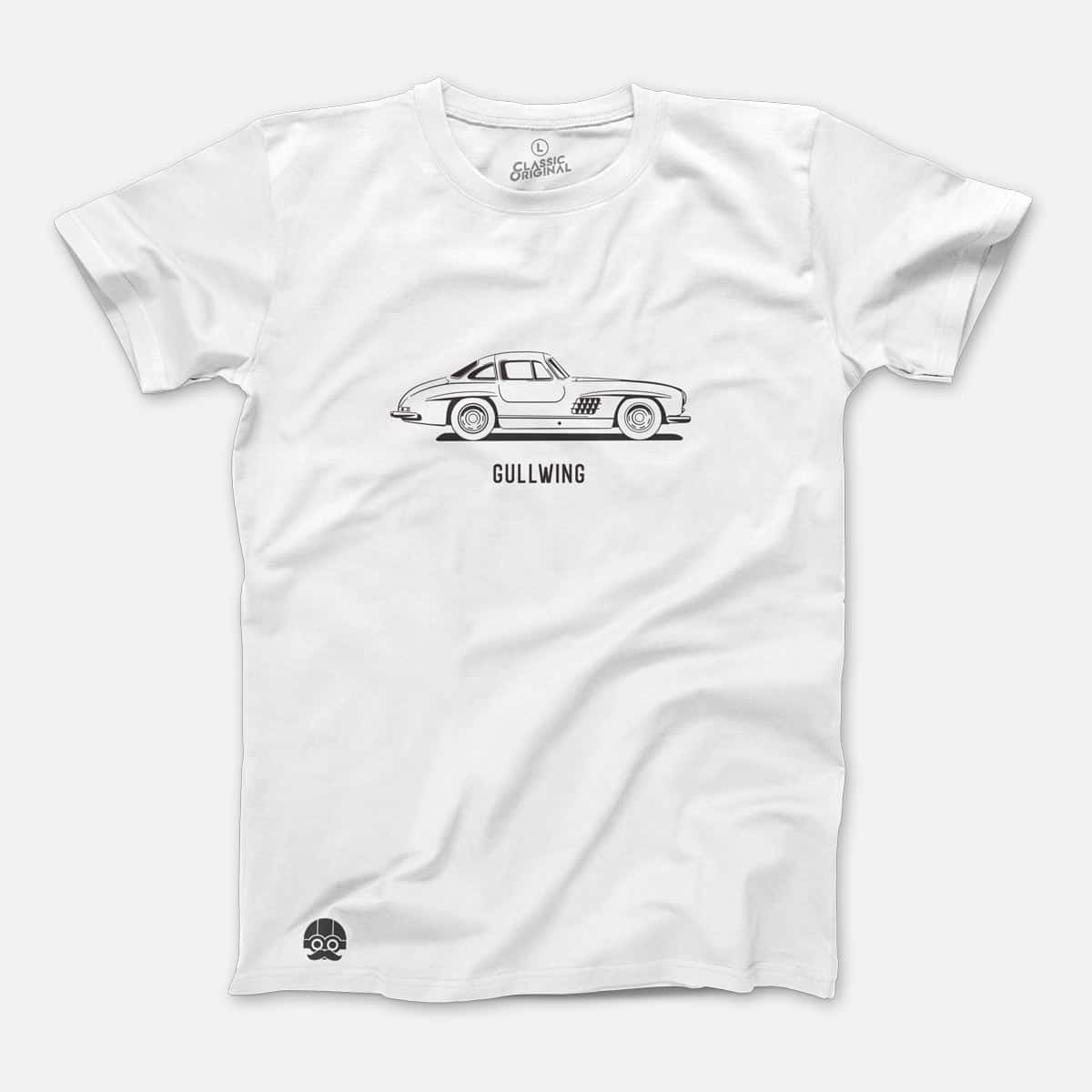 Koszulka z Mercedesem 300SL GULLWING - S, Biały
