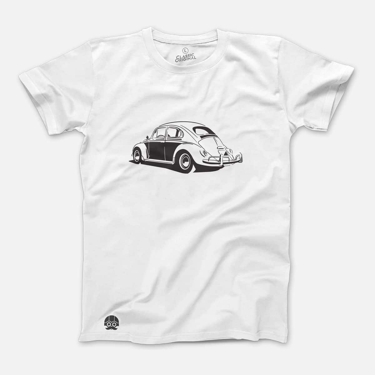 Koszulka z VW 'Beetle" Garbusem - L, Biały